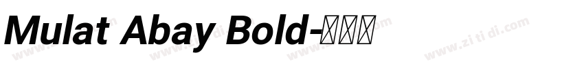 Mulat Abay Bold字体转换